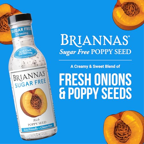 Image of Briannas Sugar Free Rich Poppy Seed Dressing, Lower Calorie, 12 oz