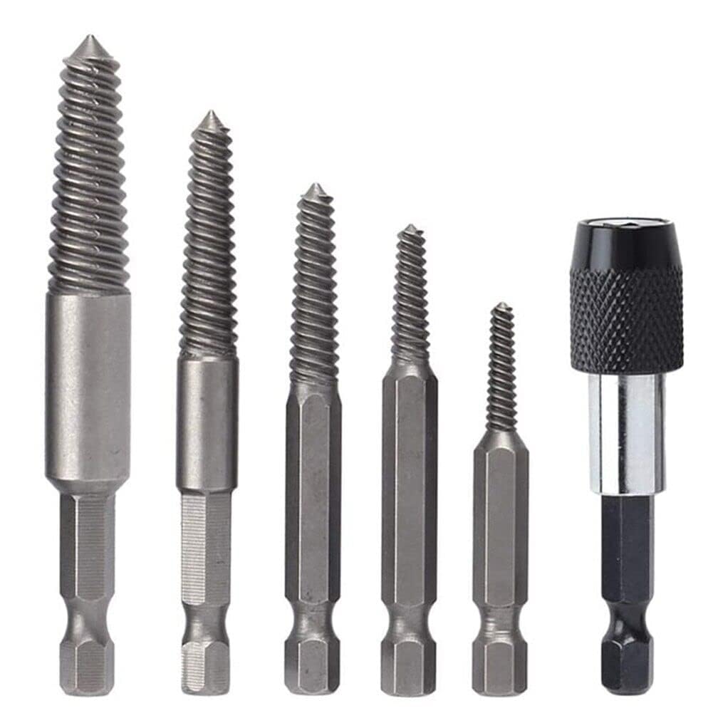 H9 6pcs/Set Hex Shank Broken Screw Extractor With Extension Screw Holder for Damaged Bolts Removal Tool Water Pipe Remover (B0C7W47D8X) Amazon Price History, Amazon Price Tracker