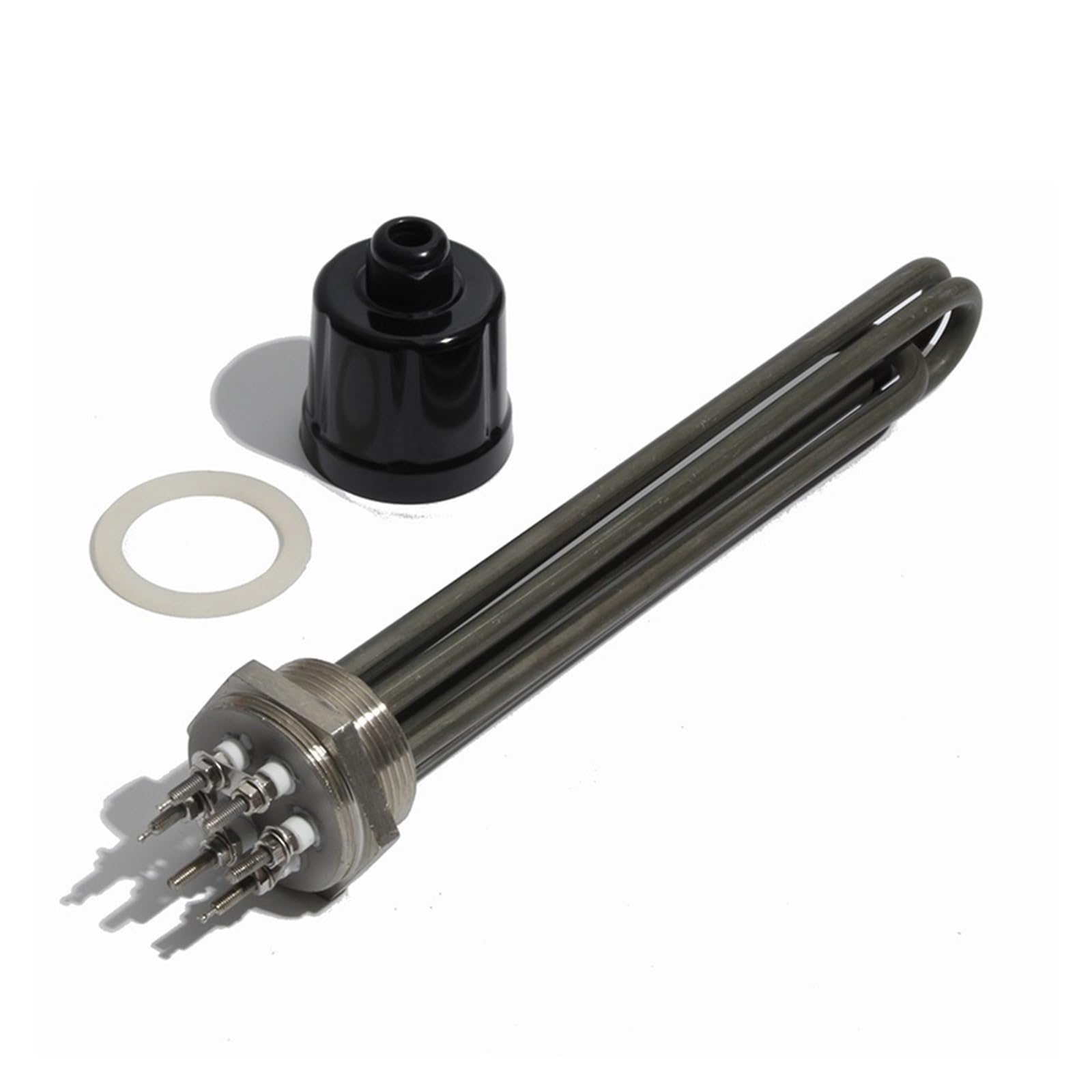 Resistenza per scaldabagno Elemento riscaldante a filo BSP da 1,25 pollici for verde olio acqua 304SS DN32 190-355mm 3-12KW(380V,6KW 250mm DN32)