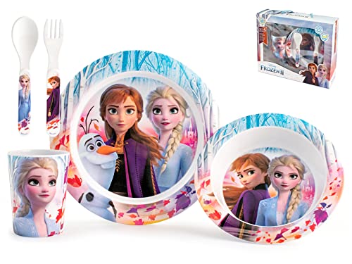 Lulabi Disney La Reine des Neiges Set 5 pièces pour enfant, mélamine