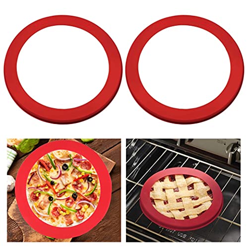 2 Pc Silicone Pie Crust Shield Baking Fits 9.5