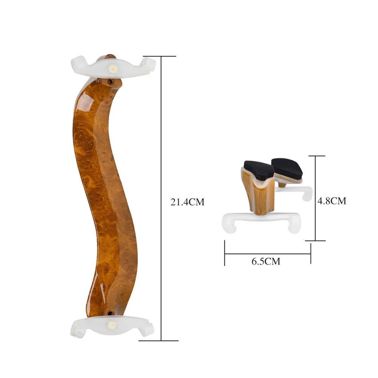 Accesorios para violín Reposabrazos para violín 3/4 4/4 acolchado, piezas de instrumentos de violín profesionales, accesorios, almohadilla de descanso para hombros de plástico ajustable