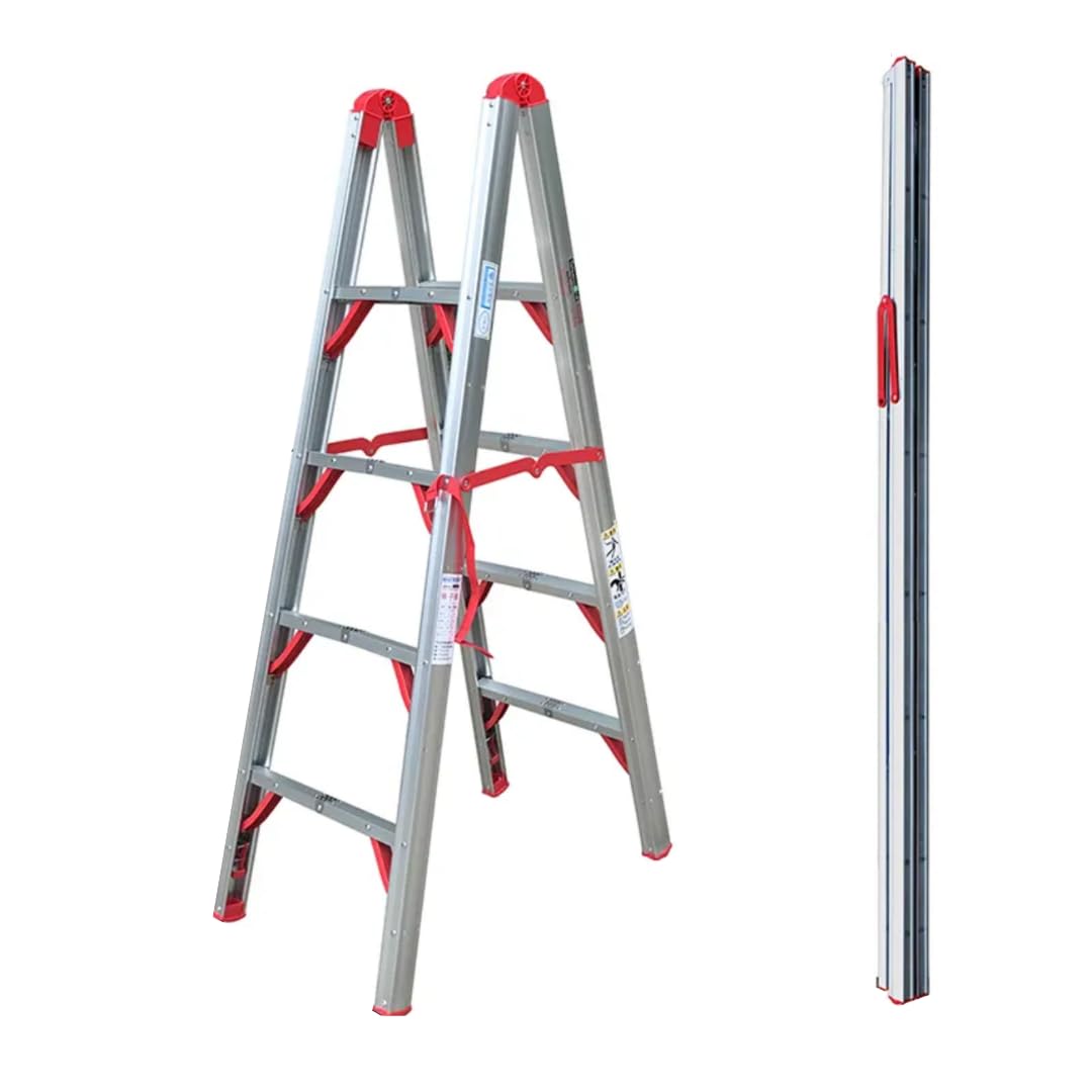 Jawsons Heavy Duty Folding Ladder for Home & Office | Aluminum A-Frame | Anti-Slip Pedal, 330 lbs Capacity | Lightweight, Collapsible & Compact Step for Indoor Outdoor Use (4 Step)-picture-15