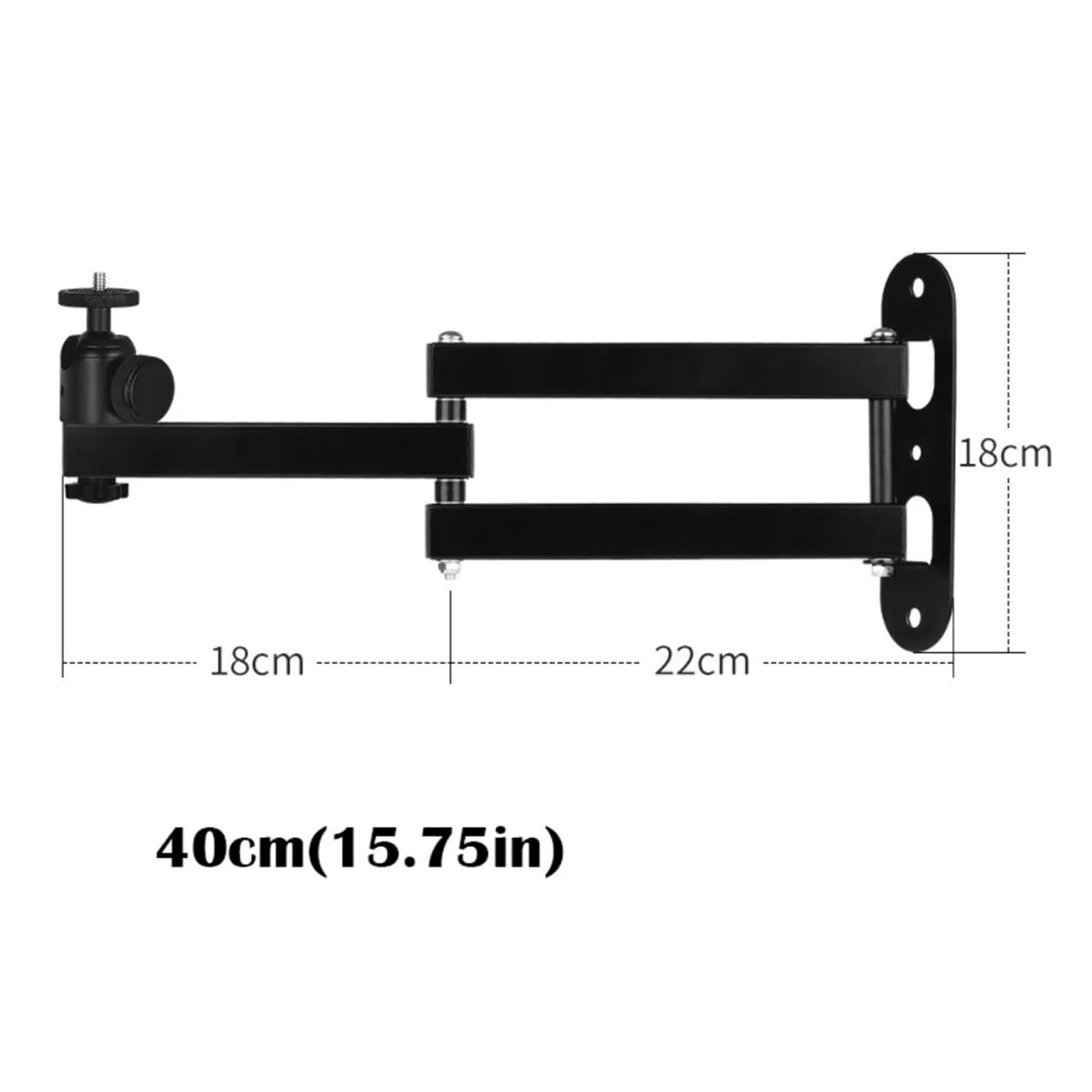 Staffa Per Schermo Di Proiezione Supporto for proiettore regolabile multi-angolo in acciaio al carbonio for con rotazione di 360 gradi Robusto universale(40CM)