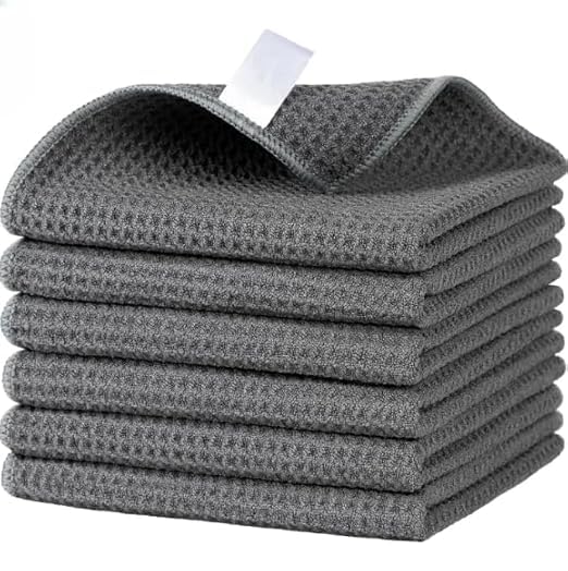 ARAA PAVA Premium Waffle Weave Kitchen Dish Towels - Highly Absorbent, Quick-Drying Microfiber Cloths - Soft, Durable and Lint-Free for Dish Drying, Cleaning, and Kitchen Use (Pack of 5) (B0D95L2614) Amazon Price History, Amazon Price Tracker