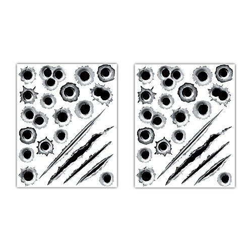 1797 Bullet Holes Stickers Decals Car 3D Fade Funny Lifelike Automotive Tattoo Hood Front Cover Deco - //coolthings.us