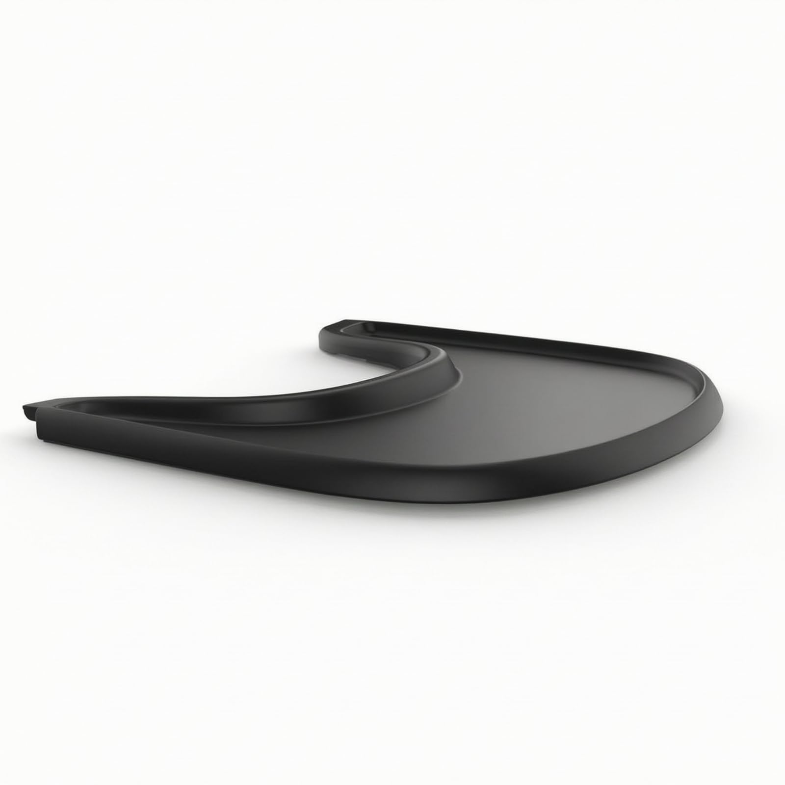 Bandeja para Silla Infantil Bandeja Mesa Tablero con Borde Elevado y Corte Central Plástico PP Resistente y Fácil de Limpiar Adecuada para Comidas Juegos Viajes Guardería Hogar, Negro