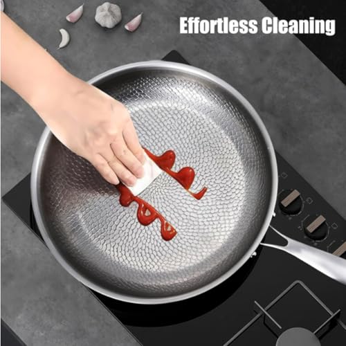 Poêle martelée en titane et casseroles multifonctionnelles avec couvercle - 8