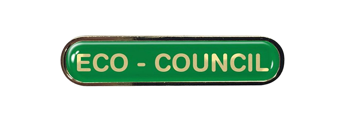 Capricornone 10x Eco-Council Gel Domed School Bar Badge - Green