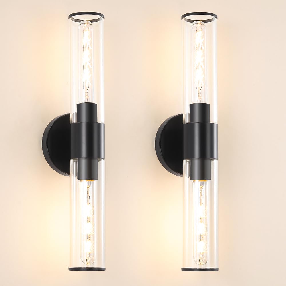 Daunton - 2 Light Wall Sconce Set with Clear Glass