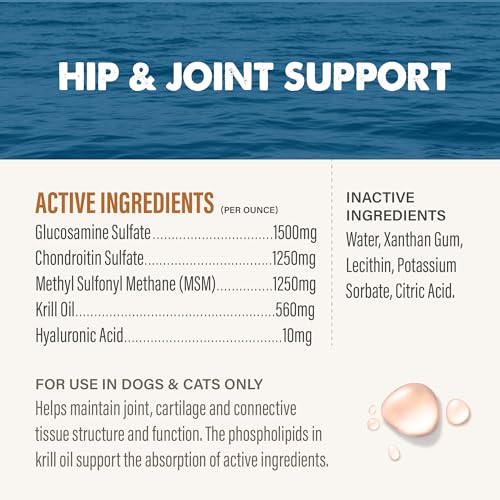 Grizzly Joint Aid for Dogs Liquid Hip and Joint Support (Extra Strength), 32 fl oz Grizzly Joint Aid for Dogs Liquid Hip and Joint Support (Extra Strength), 32 fl oz