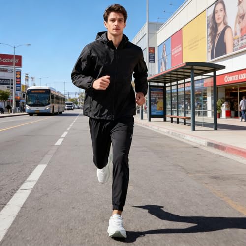 Image of Men's Slip on Walking Sneakers - Lightweight Running Shoes - Cushioned Comfort for Gym, Training, Tennis, Workout - Athletic Fashion - Black /Beige Size 6.5-13