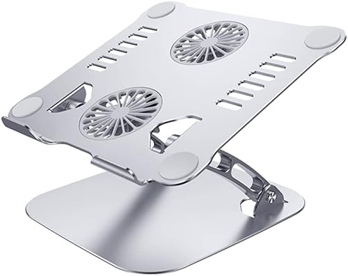 Aluminum Alloy USB Lnterface Laptop Stand Dual Fan Radiator Foldable Cooling Base Bracket Mute Notebook Computer Bracket