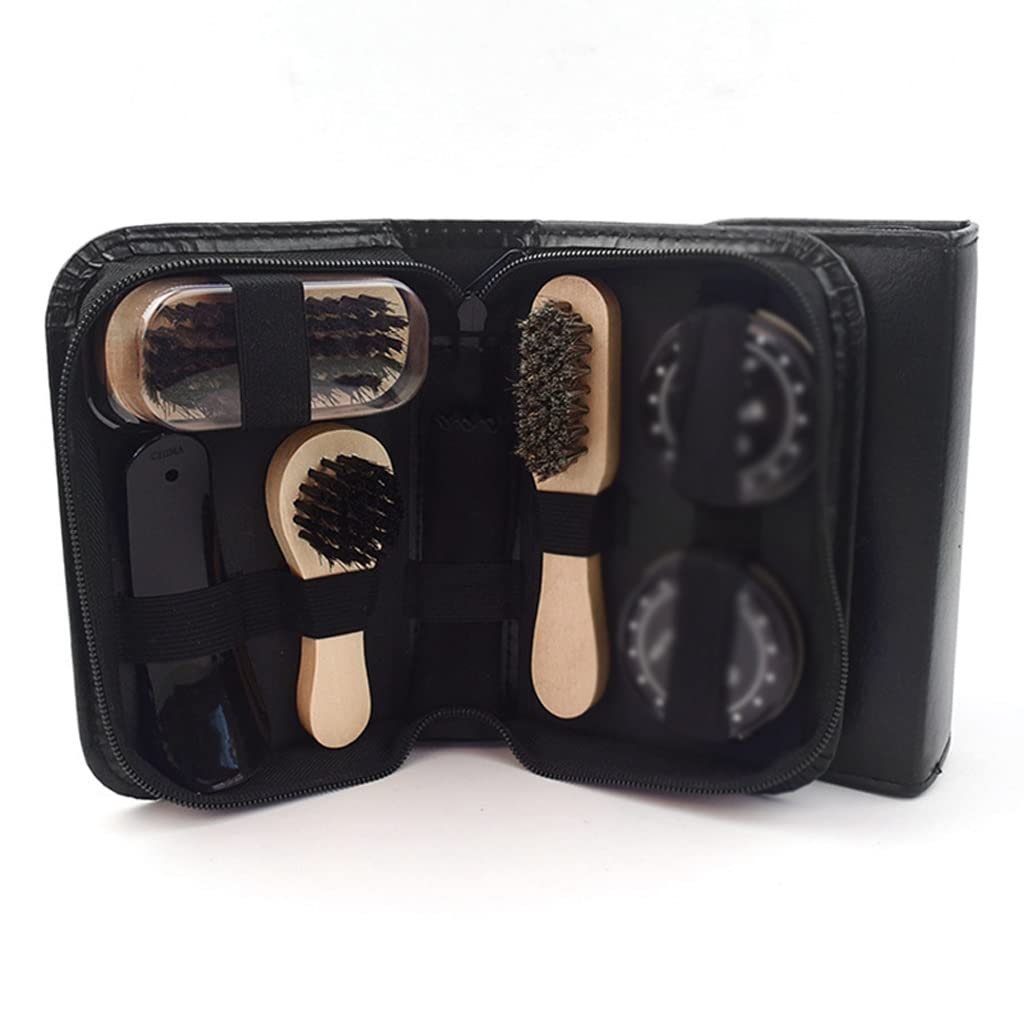 MQPALZKD Leather Shoe Care Kit Brush Cleaning Polish Shine Tool