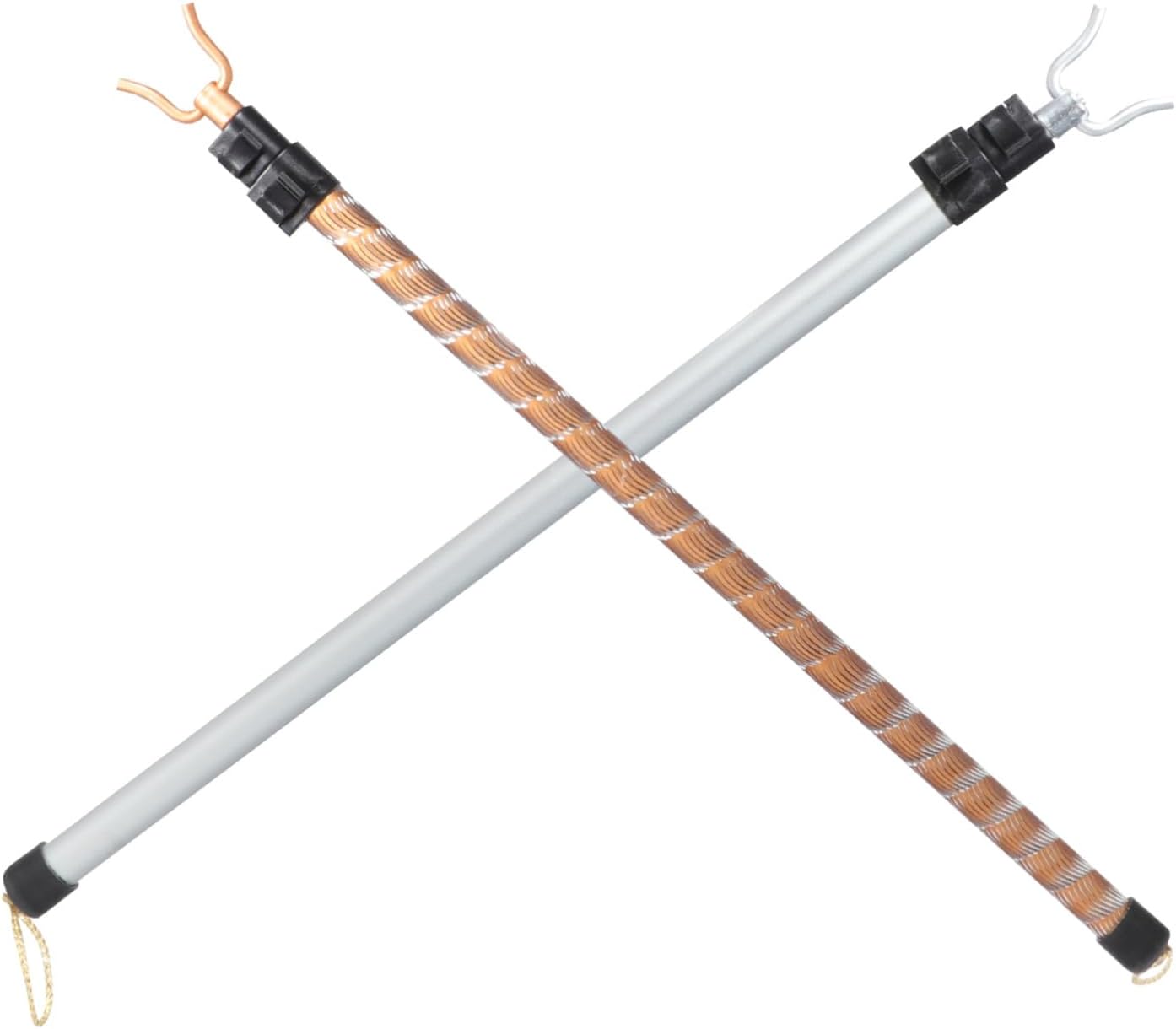 Zerodeko Reach Pole Hook 2Pcs Closet Reacher Aluminium Alloy Pole Reach Closet Hook Clothes Poles Fork Stick for Home Wardrobe Balcony