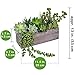 Supla Rustic Wood Pre-Potted Fake Succulent Planter Artificial Pre-Made Succulent Wood Planter Arrangement 11 Pcs Assorted Artificial Succulent Plants in Rectangular Brown Wooden Planter Box