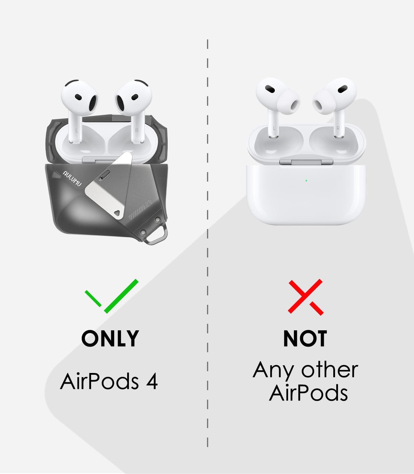 AirPods4 ANC(ノイキャン)搭載 AULUMUケース付 Amazon.com: Aulumu A29 Geometric AirPods 4 Case with Lock