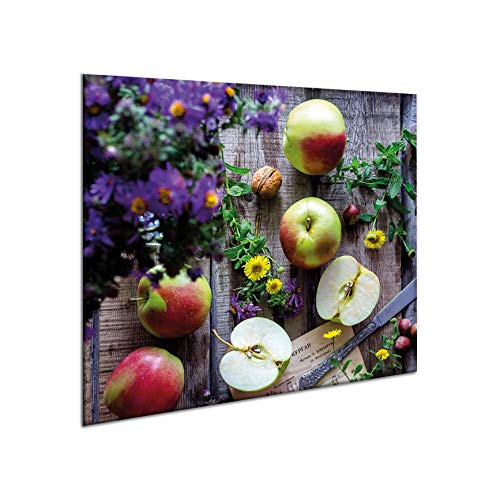 Tabla protectora de encimera, de cerámica, 60 x 52 cm, de gran tama?o, de cristal templado, para cortar, se puede colocar en la pared para evitar salpicaduras, protector de vitrocerámica Cover