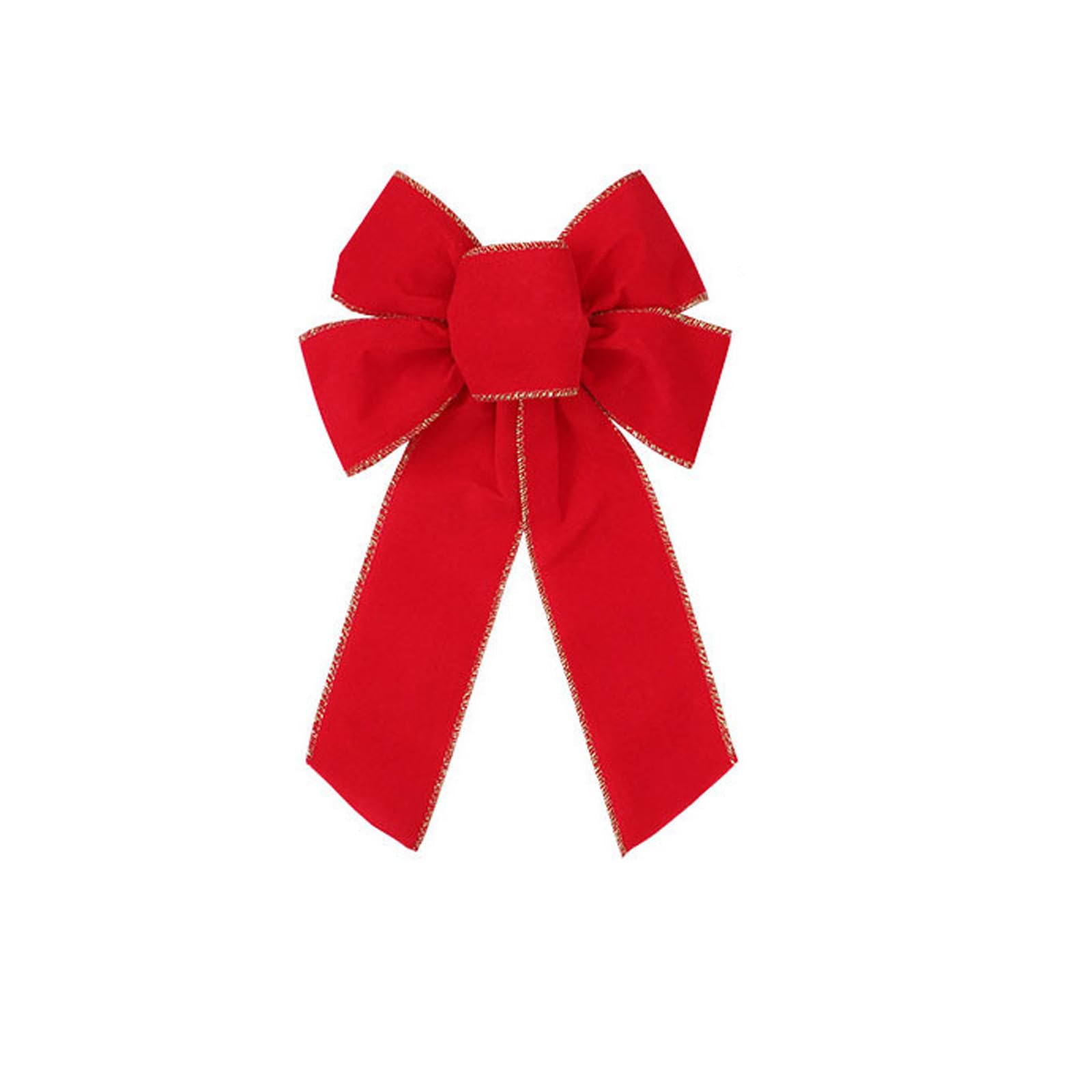 Msioytog Handcrafted Loop Ribbons for Holiday Party Decor & Packaging Supplies Flocking Christmas Bowknot Christmas Tree Handcrafts