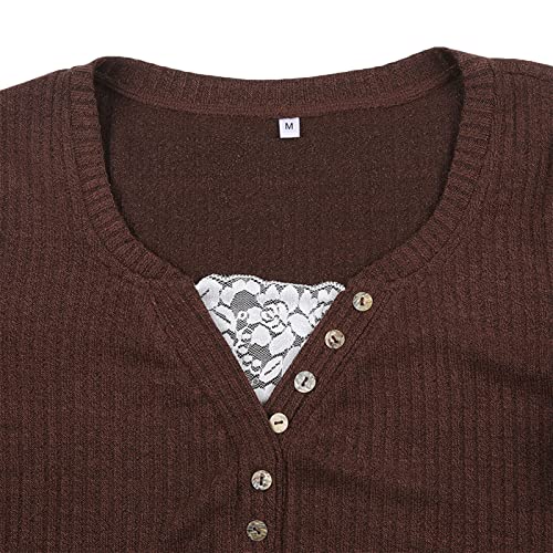 Image of Fairy Grunge Shirts for Women Y2K Tops Long Sleeve Lace Patchwork Tees Teen Girls Vintage Slim Blouse Fall Clothes