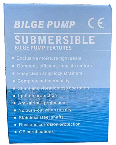 SAILFLO Sailfo.US 2000 GPH 12v Submersible Boat Marine Plumbing Electric Bilge Pump 1 1/8 Outlet.-with Float Switch