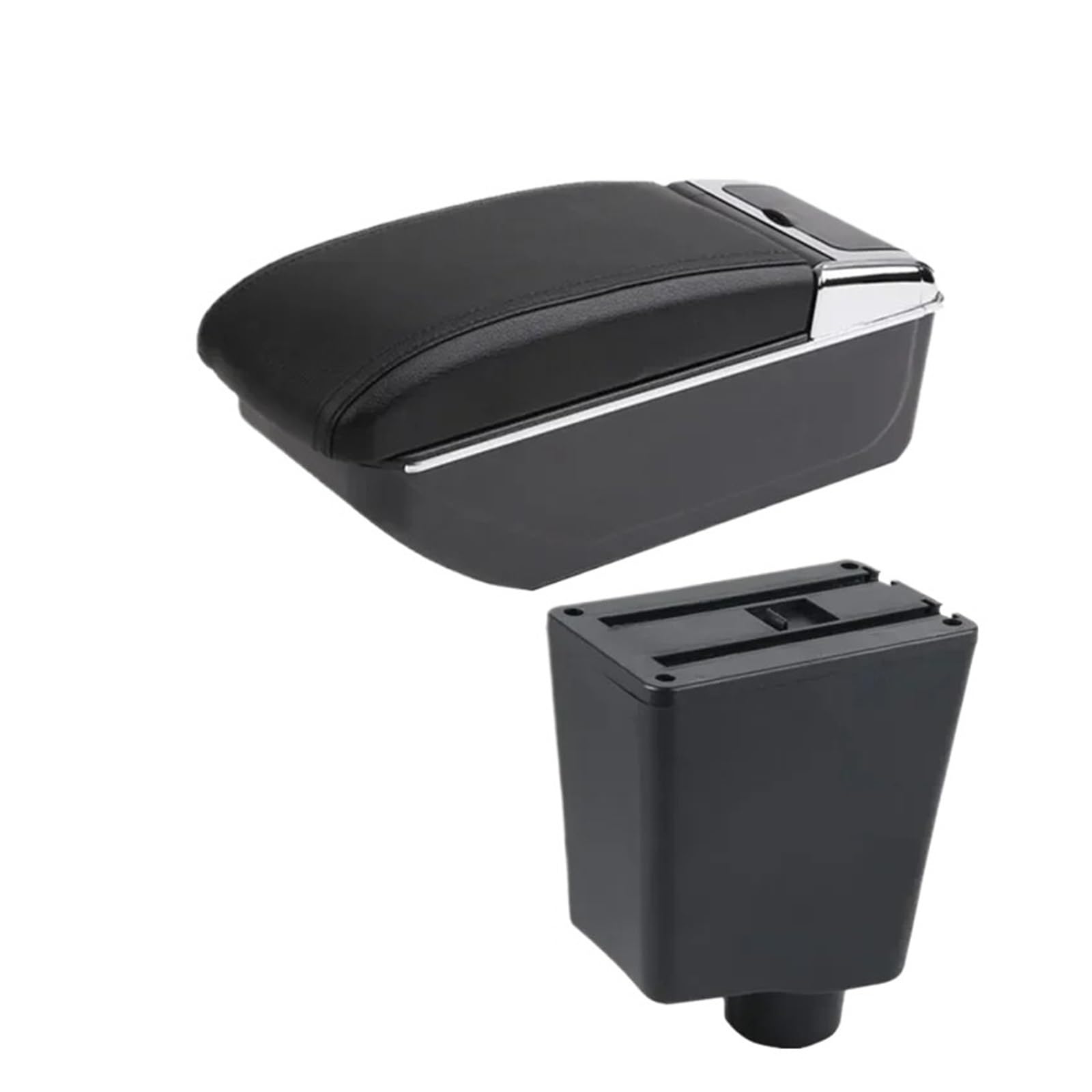 Ecbugat B Black Line No Usb For Captur For Clio 3 Iii Car Armrest Box Accessories Storage Parts Dedicated Interior Retrofit Car Armrest Box(B Black Line No Usb)