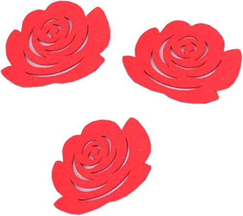 MAGICLULU Posavasos antideslizantes con forma de flor y rosas, 6 uds