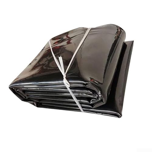 Vilgftyiet Fodera per laghetto rinforzata, membrana impermeabile spessa 0,5 mm, resistente, per laghetti, piscine da giardino, colore nero, 2,1 x 3 m, copertura paesaggistica resistente agli strappi