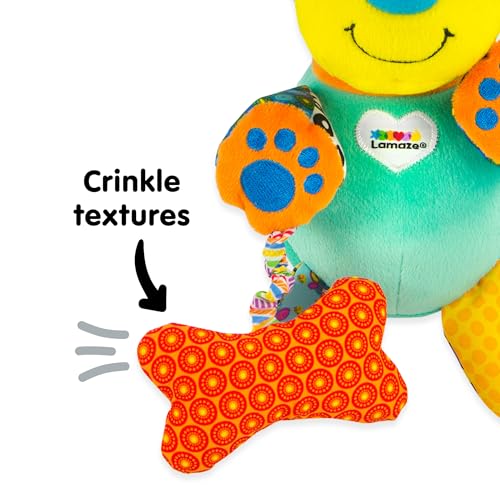 Lamaze Baby Spielzeug 'Lustiger Soundhund' Clip & Go, das hochwertige Kleinkindspielzeug. Der quietschbunte Greifling fördert die Motorik und ist das perfekte Kinderwagenspielzeug und Kuscheltier, Mehrfarbig, LC27023