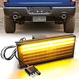 VKU Hitch Cover with LED Light, 6 Rows and 216 pcs LED Chips 6 Mode of Full Lighting Universal Fit 2' Receiver for Towing Truck Chevy (Chevrolet), Ford, GMC, Dodge RAM, Jeep, ATV SUV Van SUV
