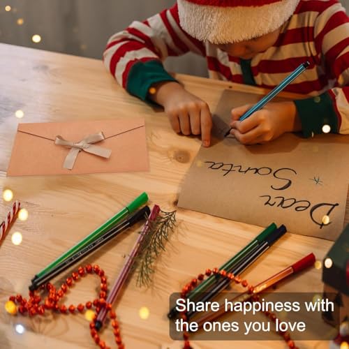 COMVASTARS 12 Sätze - Briefpapier mit umschlag,Briefumschläge Bunt,Farbige Briefumschläge Perlglanzpapier,Din Lang 22 x 11cm,Umschläge Din Lang für Geburtstage,Hochzeiten,Partys,Thanksgiving