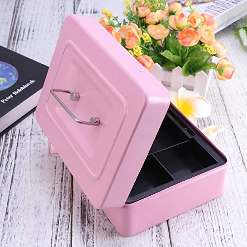 Caixa de dinheiro TOPBATHY com caixa de armazenamento de joias com cadeado, compartimento portátil d