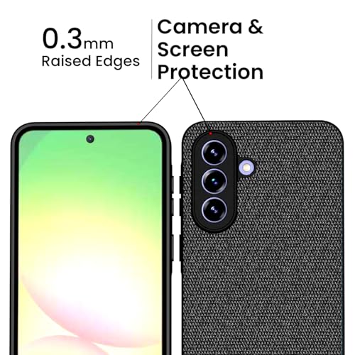 Image of Kapa Soft Full Fabric Protective Back Case Cover for Samsung Galaxy A57 5G | Shockproof Slim Hard Anti Slip Back Case (Black)