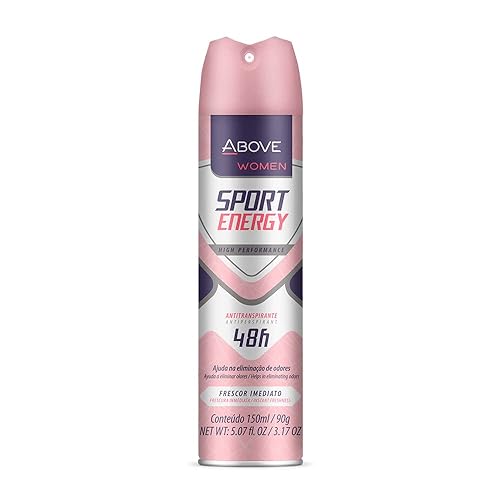 ABOVE Sport Energy - Juego de desodorante antitranspirante 48 horas para mujer, fragancia floral, spray seco que protege contra el sudor y el olor