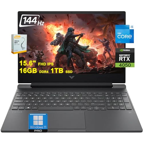 HP Victus Gaming Laptop | 15.6" FHD IPS 144Hz | Intel 8-core i5-13420H (>i7-12650H) | 16GB DDR4 1TB SSD | GeForce RTX 4050 6GB | Backlit USB-C B&O Fast Charge Win11Pro w/DLCA Accessory