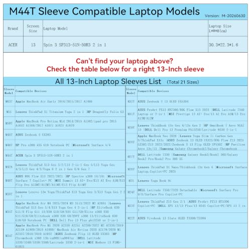 Image of Smatree M44T Hard Protective 13 inch Laptop Sleeve Case for ACER | Compatible for ACER Spin 3 SP313-51N-50R3 2 in 1 (X8035T)
