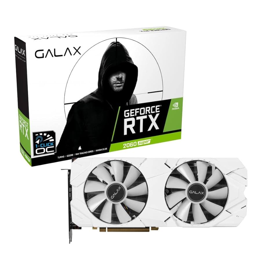 GALAX ホワイト RTX2060 6GB Placa de Vídeo Galax, Geforce, RTX 2060 Plus Ex White Dual