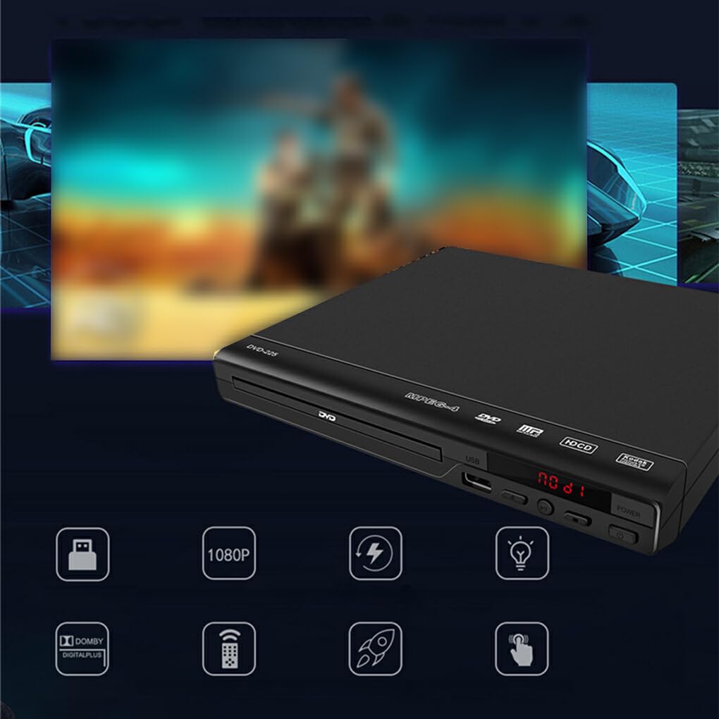 Lettore CD con Microfono HD 1080P Compatto per Smart TV Funzionalità Intelligente Lettore FORCD per Smart TV Mini Lettore FORCD