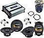 HA-R46 Compatible with Chevy Silverado Pickup 99-06 Car Stereo Rhythm Series 4x6' Replacement 120W Speakers, HA-R5 5.25' 225W Speakers and Grills and HA-A400.4 Alloy 4 Channel 800W Speaker or Sub Amp
