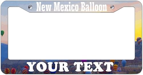 Miniatura 1 de License Plate Frames New Mexico Balloon Landscape Personalized Your Text License Plate Holder - Aluminum Metal Automotive License Plate Cover Auto
