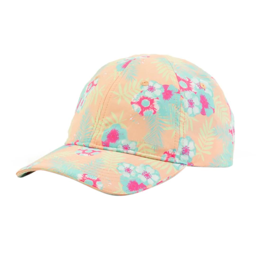 MISSION Cooling UPF Performance Hat - Unisex One Size Cap for Workouts, Golf &amp; Running - Sweat &amp; Water Activated Technology - (Junglebird Tropical Peach)