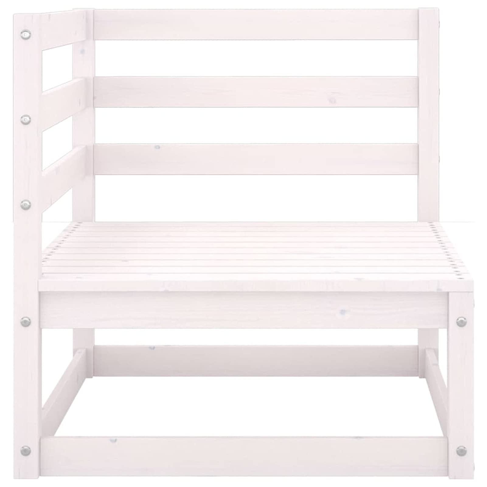ARKEM Divano da Giardino a 2 Posti Bianco e Cuscini Massello di Pino,Divano Pallet Modulare da Giardino con Posti in Legno di Pino Impregnato con Cuscini,Divano Modulare Giardino da Esterno,Divano in