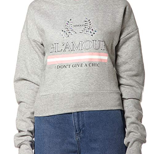 Image of PINACOLADA Women Black Solid Crop Hooded Sweatshirt