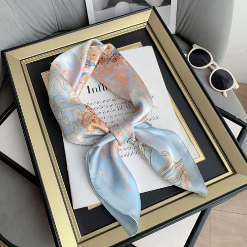 Image of Printed Poly Silken feel Scarf Stole for Women | Stylish, Soft, & Lightweight | Satin Feel Neck Scarf, Hair Scarf, Head Scarf for Women