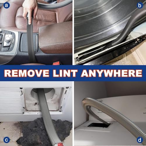 Image of Sealegend Dryer Vacuum Hose Attachment Dryer Vent Cleaner Kit Lint Brush | Compatible with Dyson V7 V8 V10 V11 V15 V15s Gen5 Cordless Vacuum,Dryer Lint Vacuum Attachment, Flexible Lint Remover Brush
