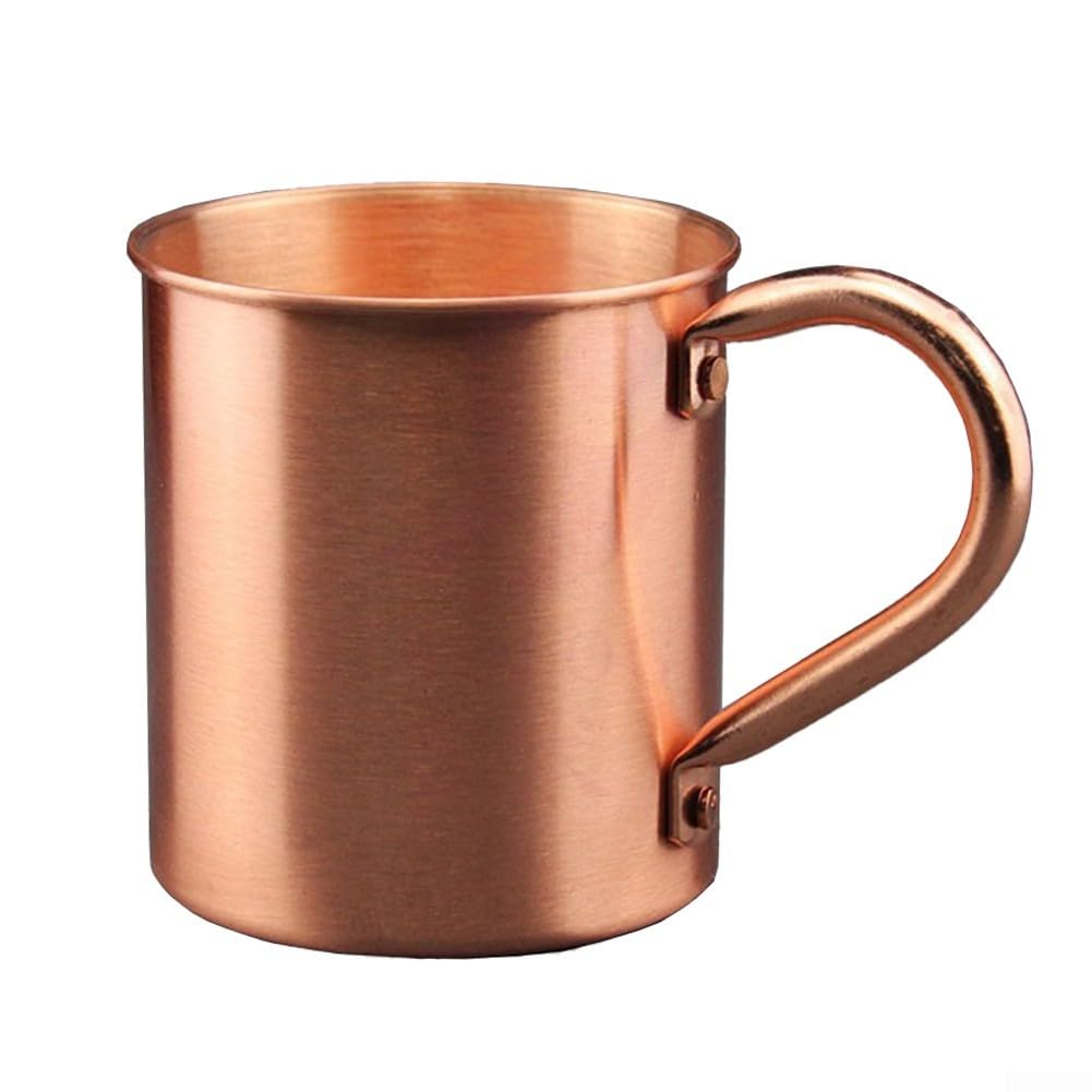 Tazza in rame puro, capacità 450 ml, per campeggio e bevande all'aperto