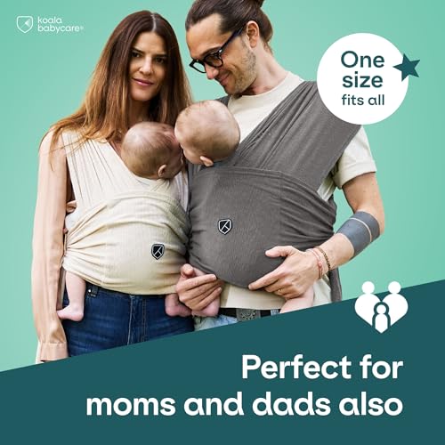 koala babycare baby carrier wrap easy to wear as a t-shirt - original baby carrier newborn to toddler - sling one size fits all - baby wraps carrier up to 22lbs