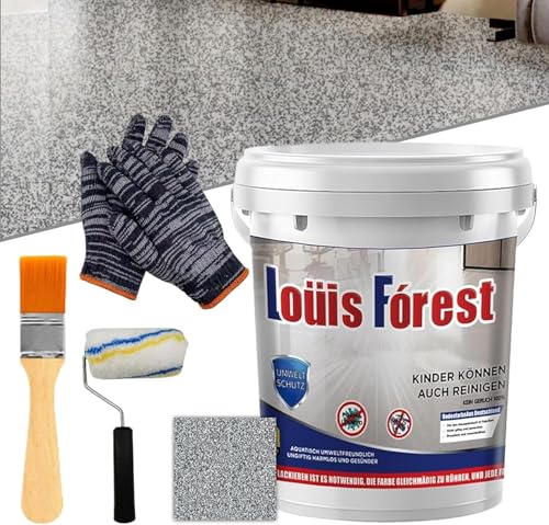 Louis Forest Peinture de sol époxy Resine Sol Exterieur, revêtement de sol époxy effet marbre...