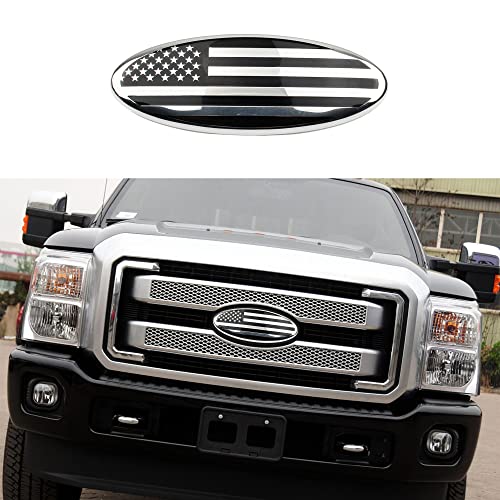 Image of 9 Inch Ford American Flag Emblem,Front Grill Rear Tailgate Oval Emblem Fit for Ford 04-14 F150 /11-14 Edge /11-16 Explorer /06-11 Ranger /07-14 Expedition.