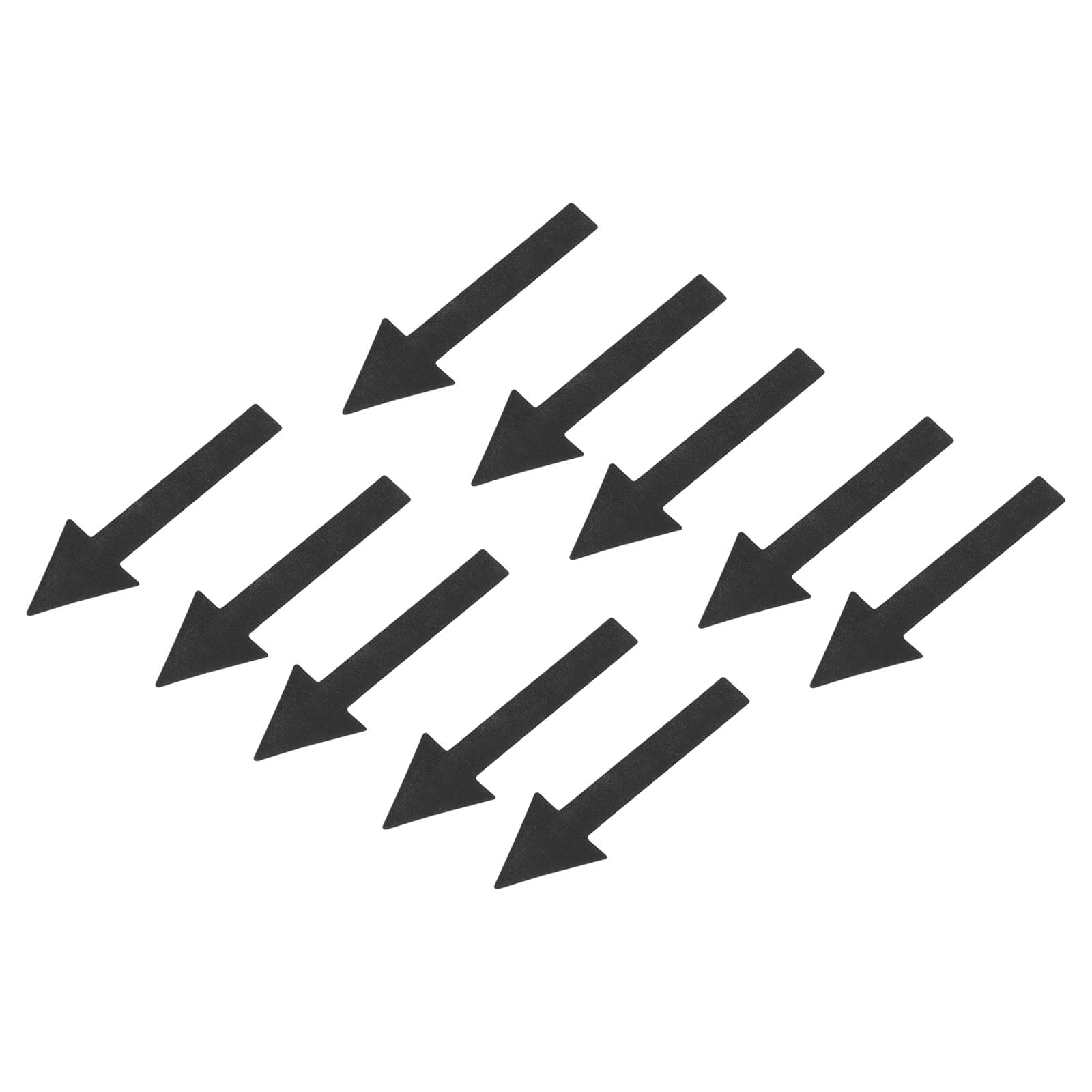 TOP-VIGOR 2 Inch Arrow Stickers, 10 Sheet PVC Self-Adhesive Directional Floor & Wall Labels, Waterproof Removable Arrow Decals for Indoor Use, Black